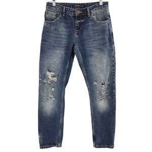 Zara Basic Z1975 Denim Distressed Jeans 2